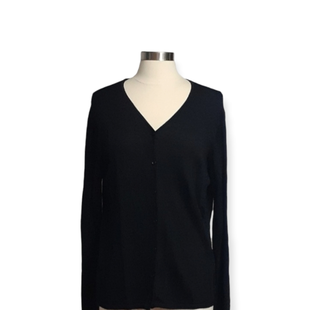Prophecy by Sag Harbor Black Long Sleeve Cardigan - Picture 9 of 9